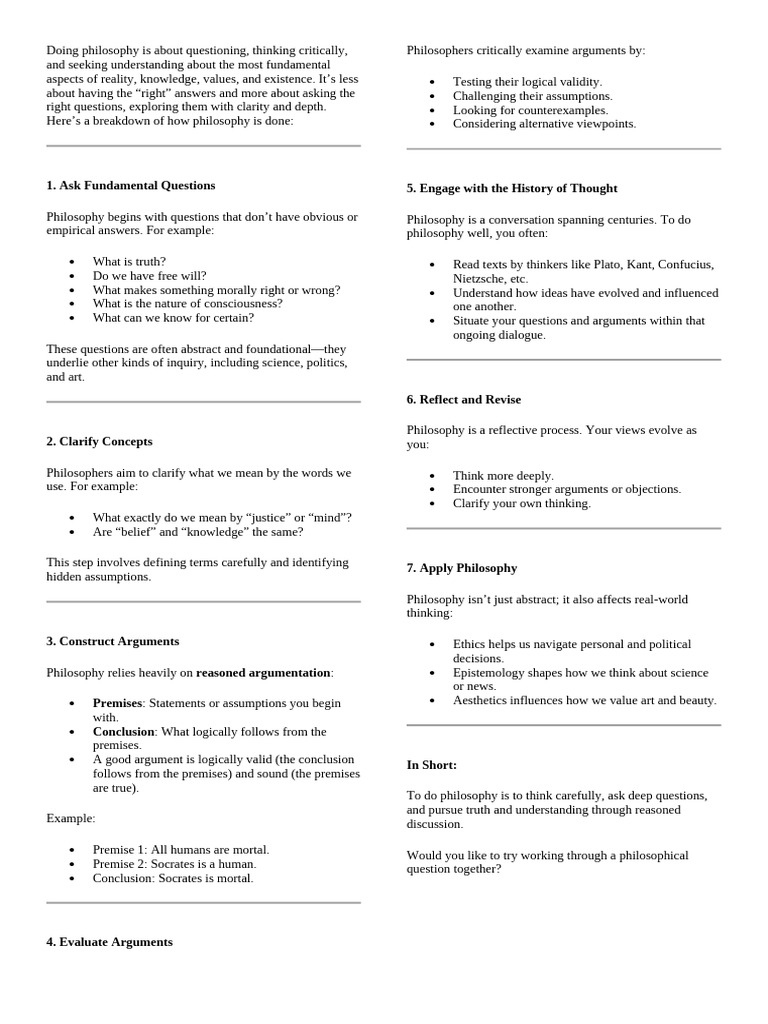 How to Practice Philosophy Effectively | PDF | Argument | Thought