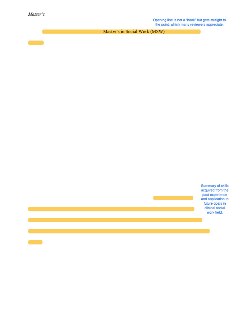 MSW Personal Statement for Boston College | PDF | Social Work | Mental ...