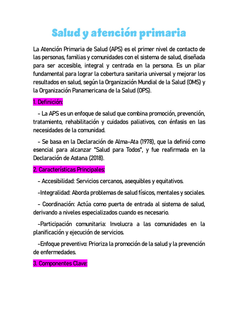 Enfoques de Atención Primaria en Salud | PDF | Sistema de salud ...