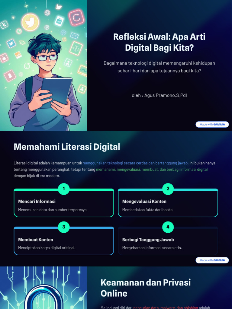 Literasi Digital: Kunci Keamanan dan Etika | PDF