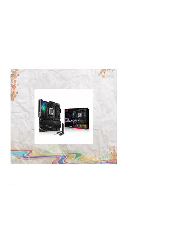5545 Asus Rog Strix X670e-F Gaming Wifi Motherboard Socket Amd Am5 ...