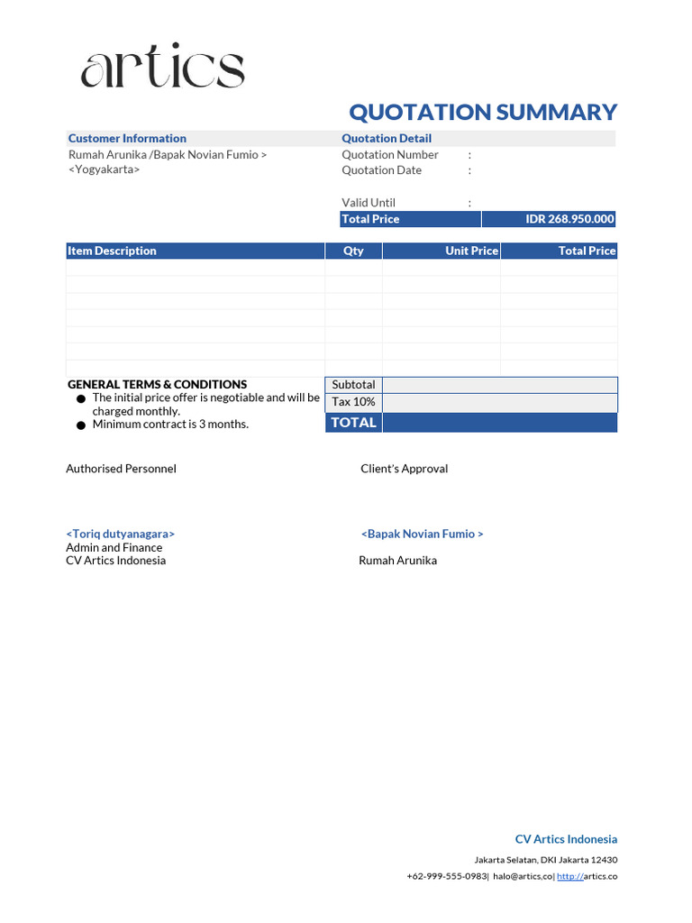 Quotation Template | PDF