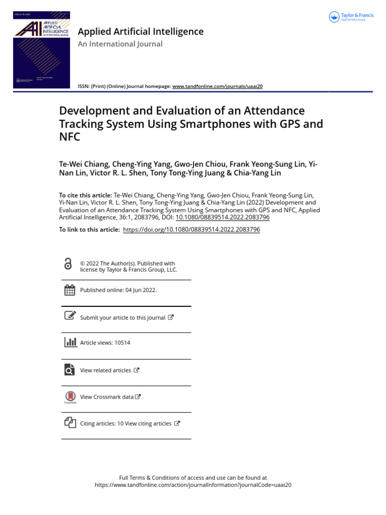 Attendance Tracking with GPS and NFC | PDF | Android (Operating System ...