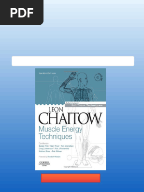 Muscle Energy Techniques 3rd Edition Leon Chaitow Latest PDF 2025