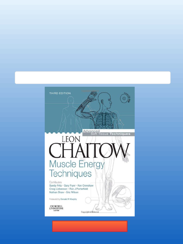 Muscle Energy Techniques 3rd Edition Leon Chaitow Latest PDF 2025