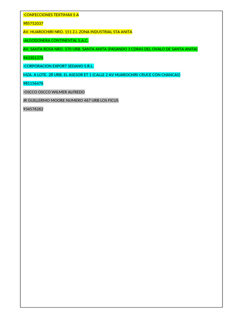 Listado | PDF