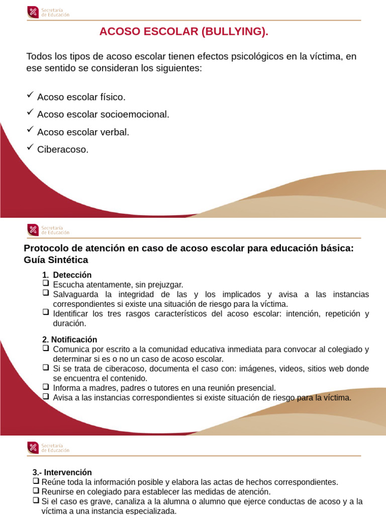 Protocolo de Actuación ante Acoso Escolar | PDF | Abuso infantil ...