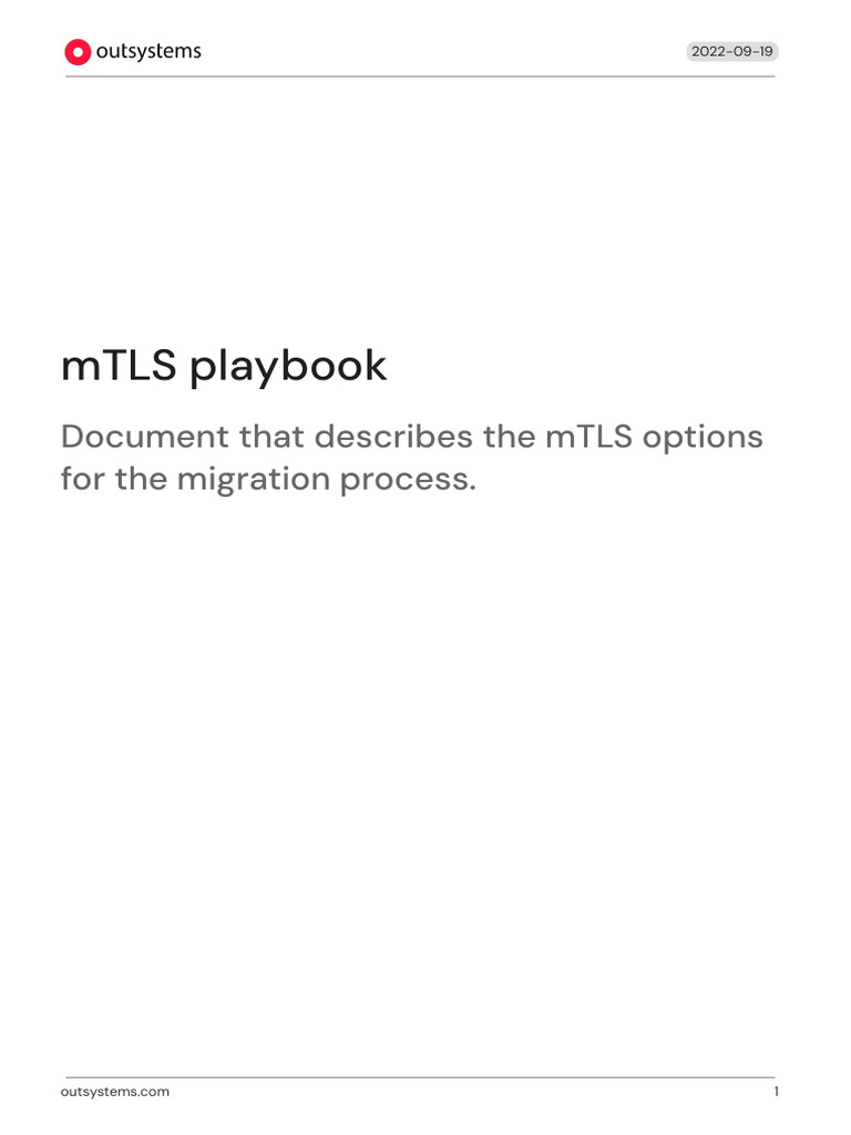 mTLS Migration Playbook Guide | PDF