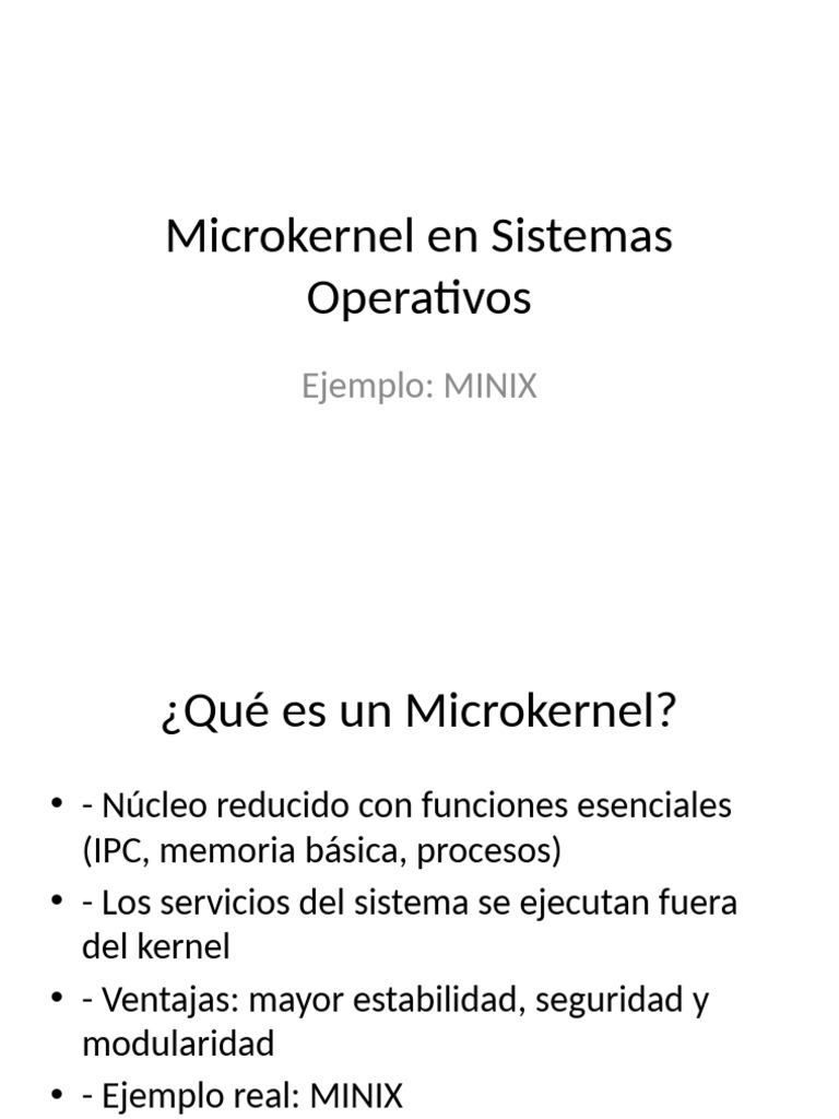 Microkernel Presentacion | PDF