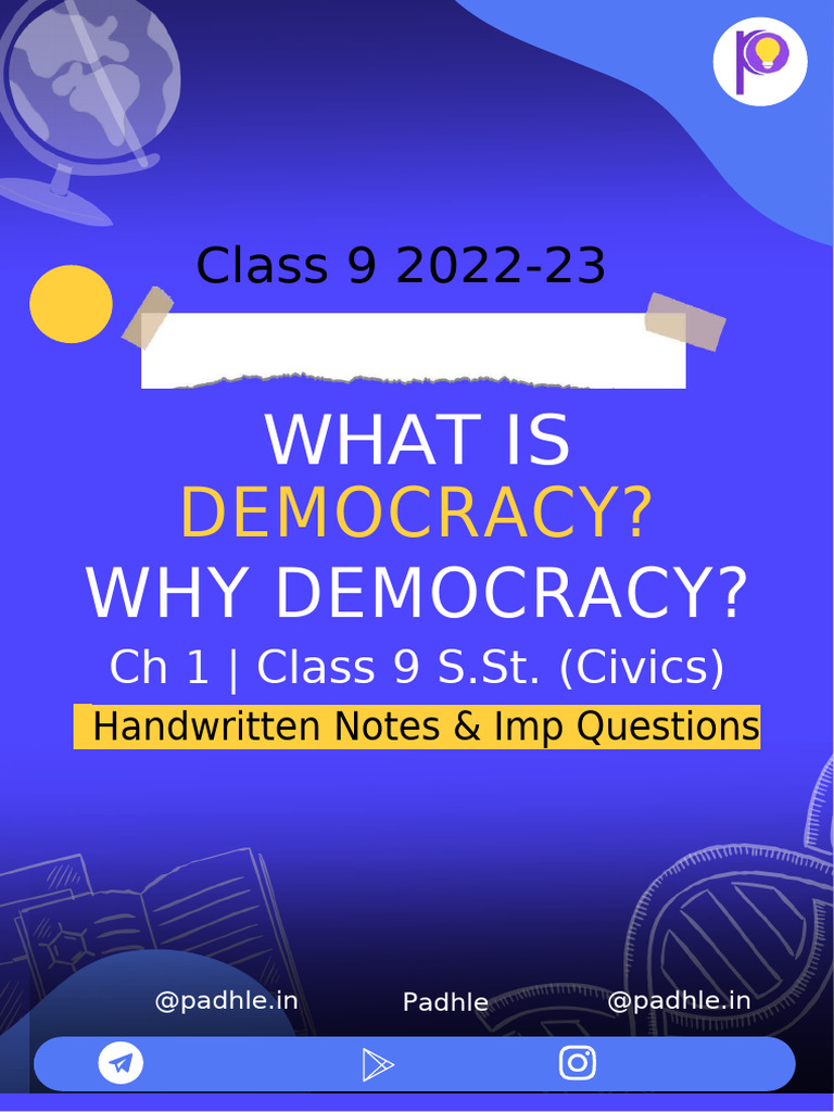Class 9 Civics: Democracy Notes | PDF