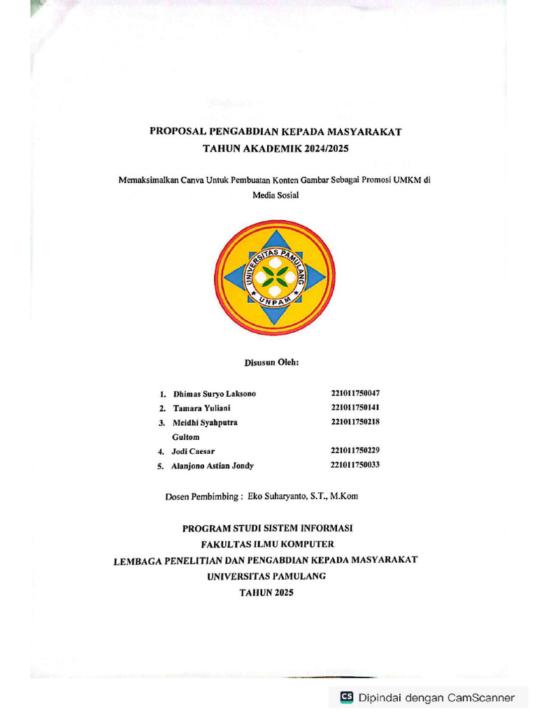 Softcopy Proposal PKM Kelompok 2 - Compressed | PDF