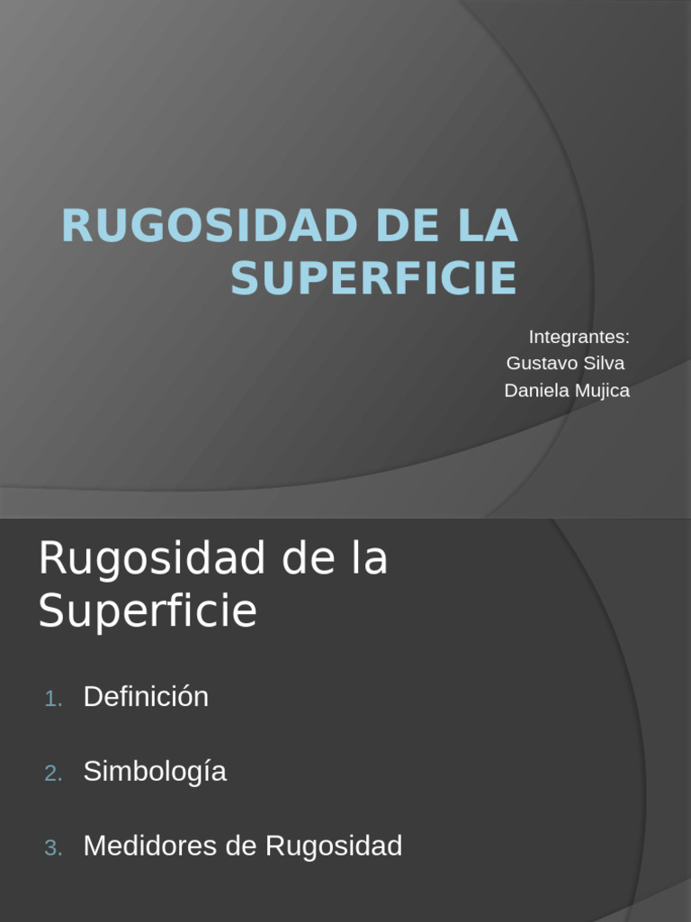Definición y Medición de Rugosidad | PDF | Rugosidad de la superficie ...
