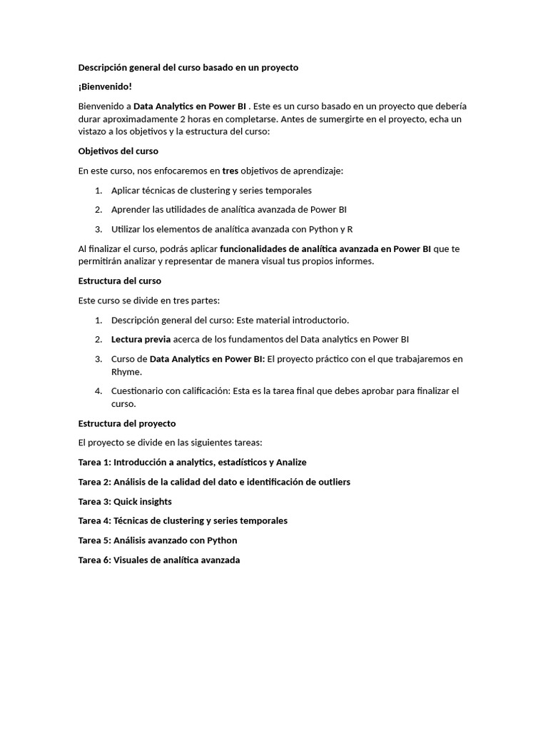 Curso de Data Analytics en Power BI | PDF | Análisis de los datos ...
