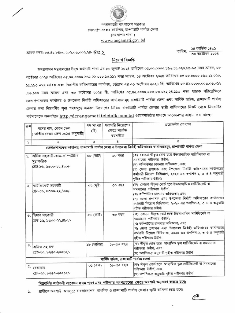 Rangamati DC Office Application Guide | PDF