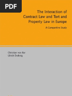 The Interaction of Contract Law and Tort and Property Law in Europe a Comparative Study