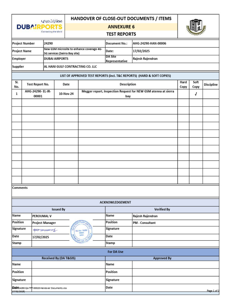 GSM Microsite Test Reports Handover | PDF | Radio Resource Management ...