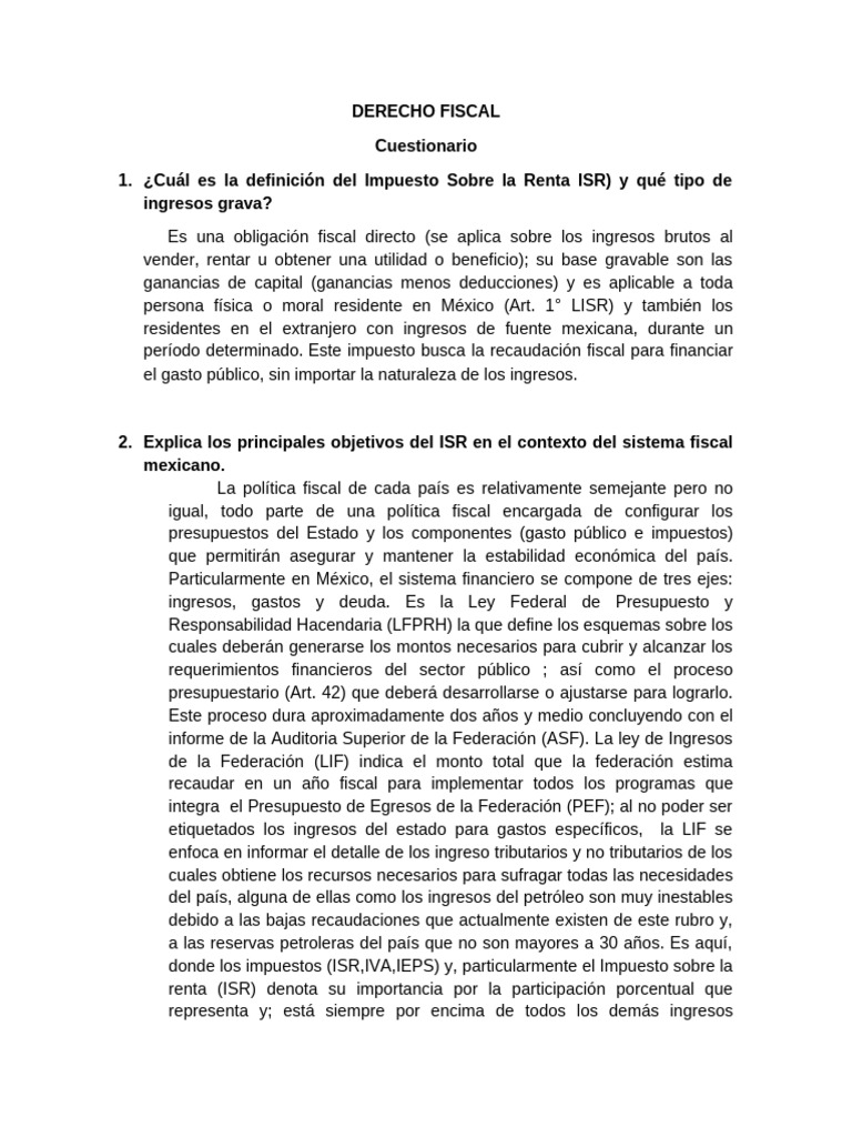 Guía Completa sobre el ISR en México | PDF | Impuesto sobre la renta ...