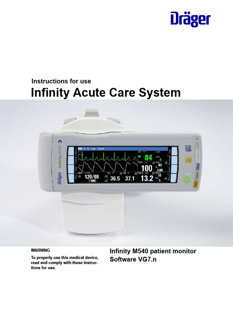 Infinity M540 Patient Monitor Manual | PDF | Medical Device ...