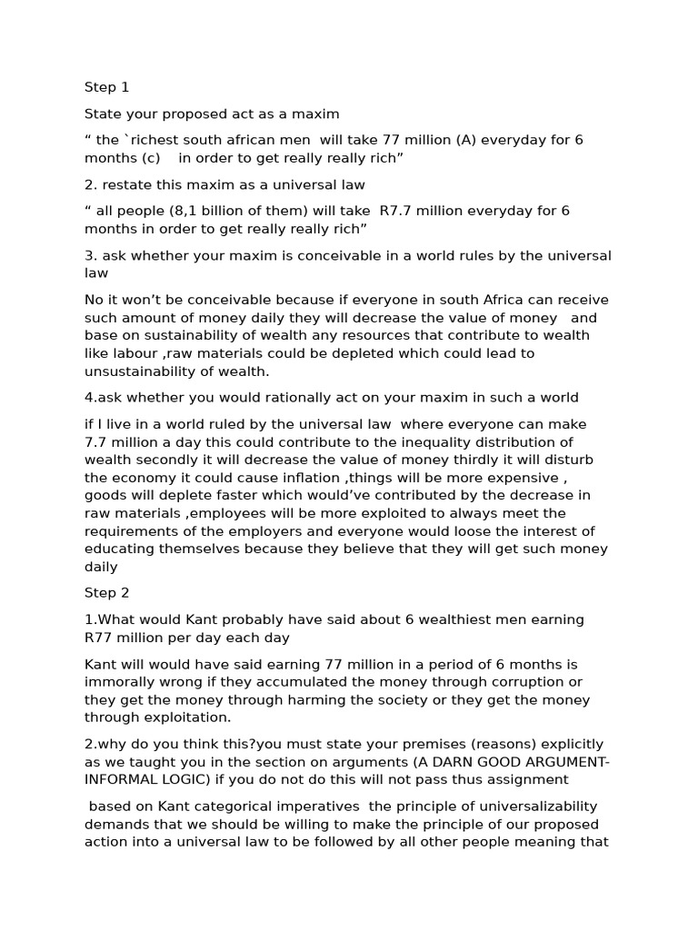 Sos Document | PDF | Immanuel Kant | Wealth