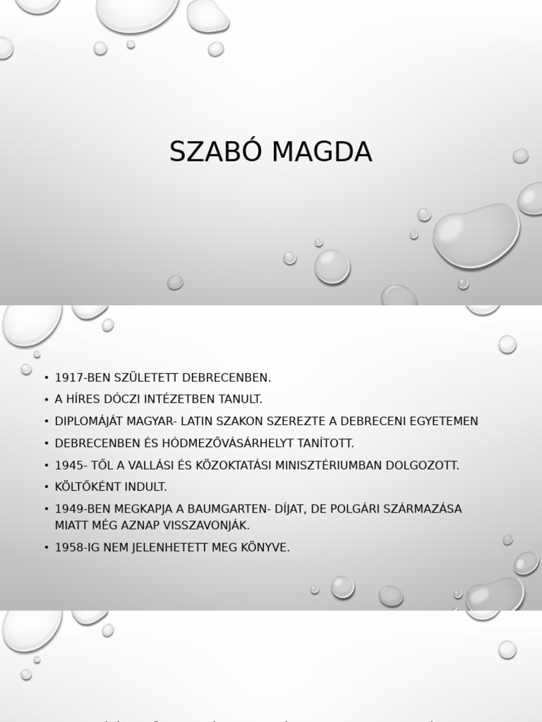 Szabó MAgda Az Ajtó | PDF
