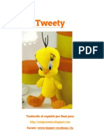 Tutorial para tejer Tweety en amigurumi