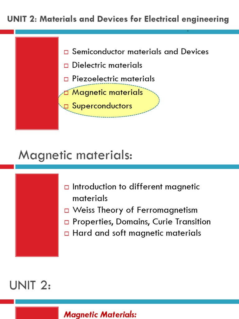 UNIT 2 (Magnetic and Superconductivity) | PDF | Ferromagnetism | Magnetism