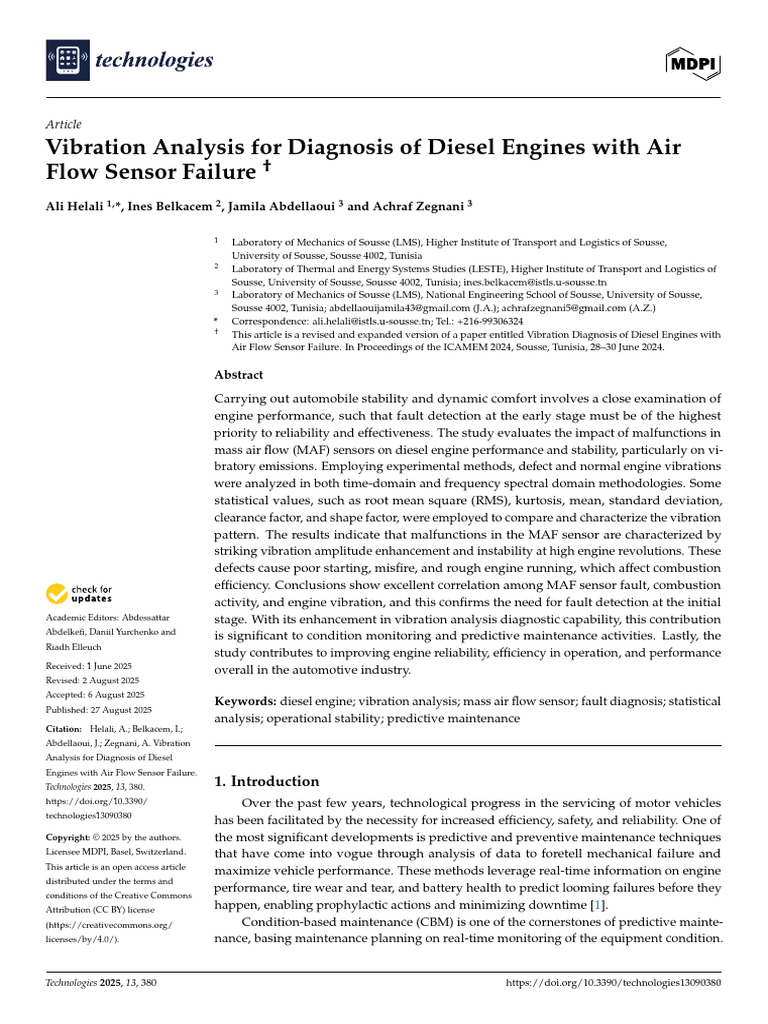 Technologies 13 00380 | PDF | Root Mean Square | Accelerometer