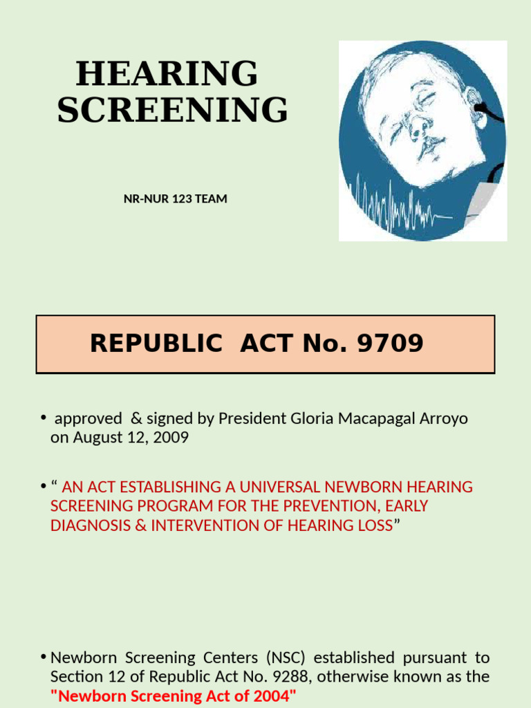 Hearing Screening With Notes-Asynch | PDF | Hearing | Infants