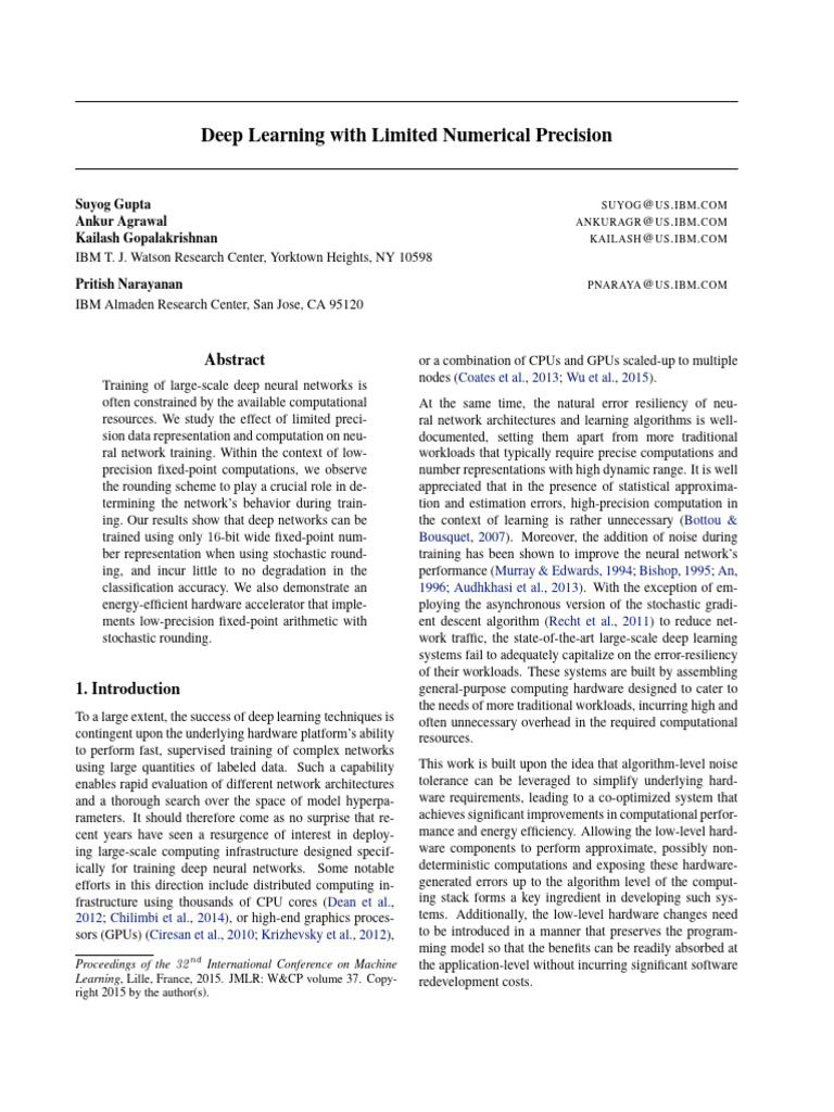 Low-Precision Training for Deep Learning | PDF | Rounding | Field ...