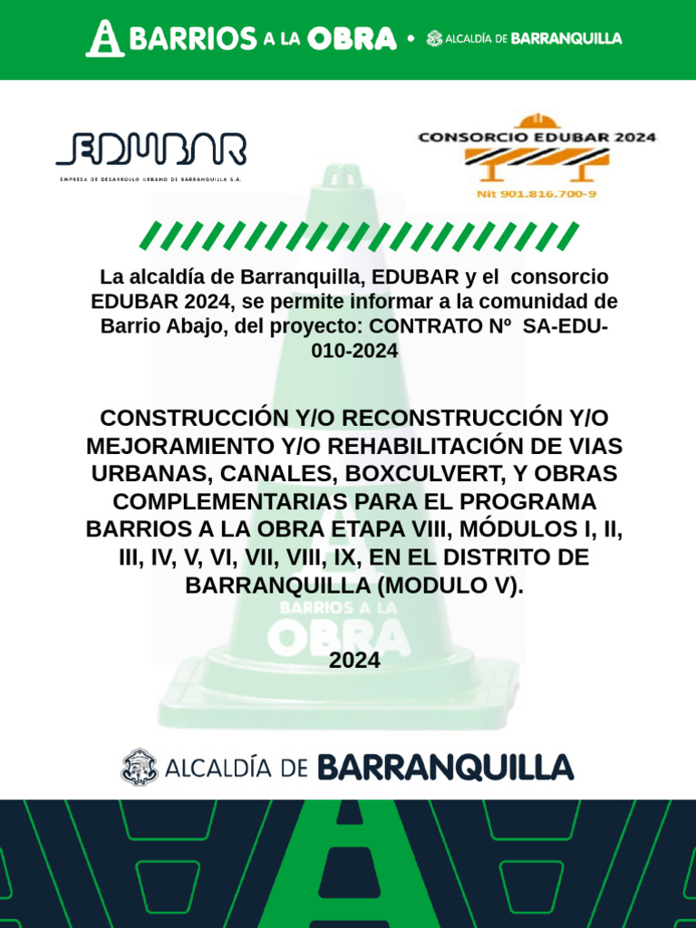 Avances del Proyecto Barrios a la Obra 2024 | PDF