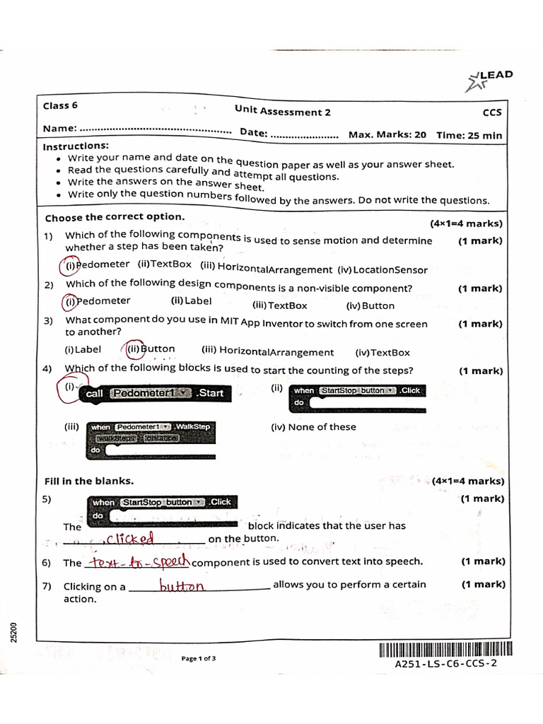Ccs Grade 6 Answer Key | PDF