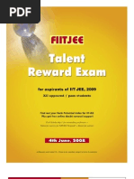 Download FIITJEE Talent Exam 2009 by Parinama SN9069681 doc pdf