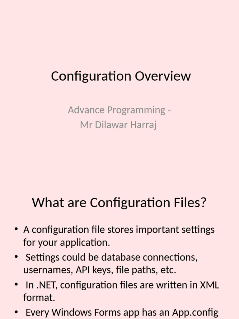 Share Configuration Overview | PDF