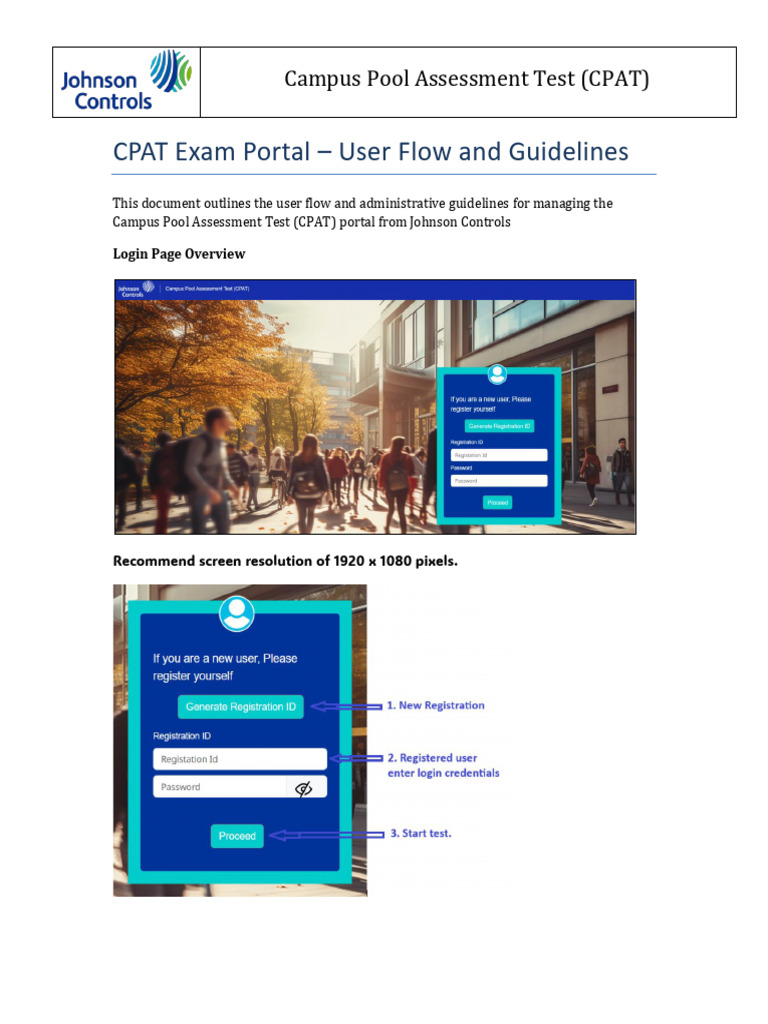 CPAT Portal User Guidelines | PDF