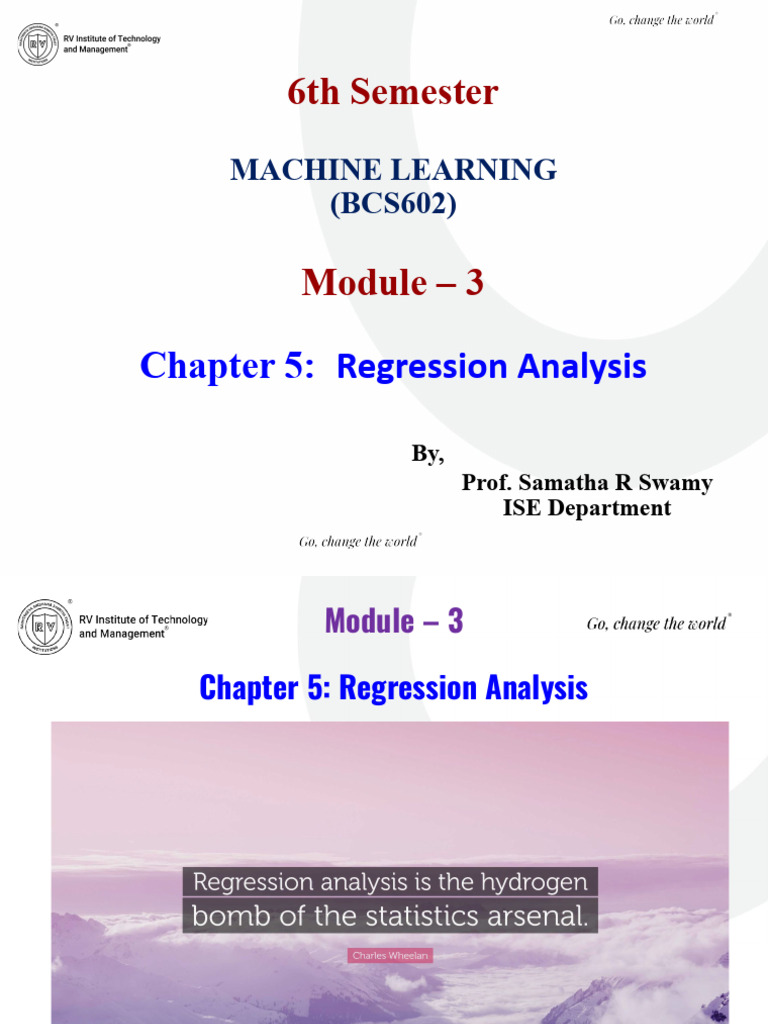 Regression Analysis in Machine Learning | PDF | Regression Analysis ...