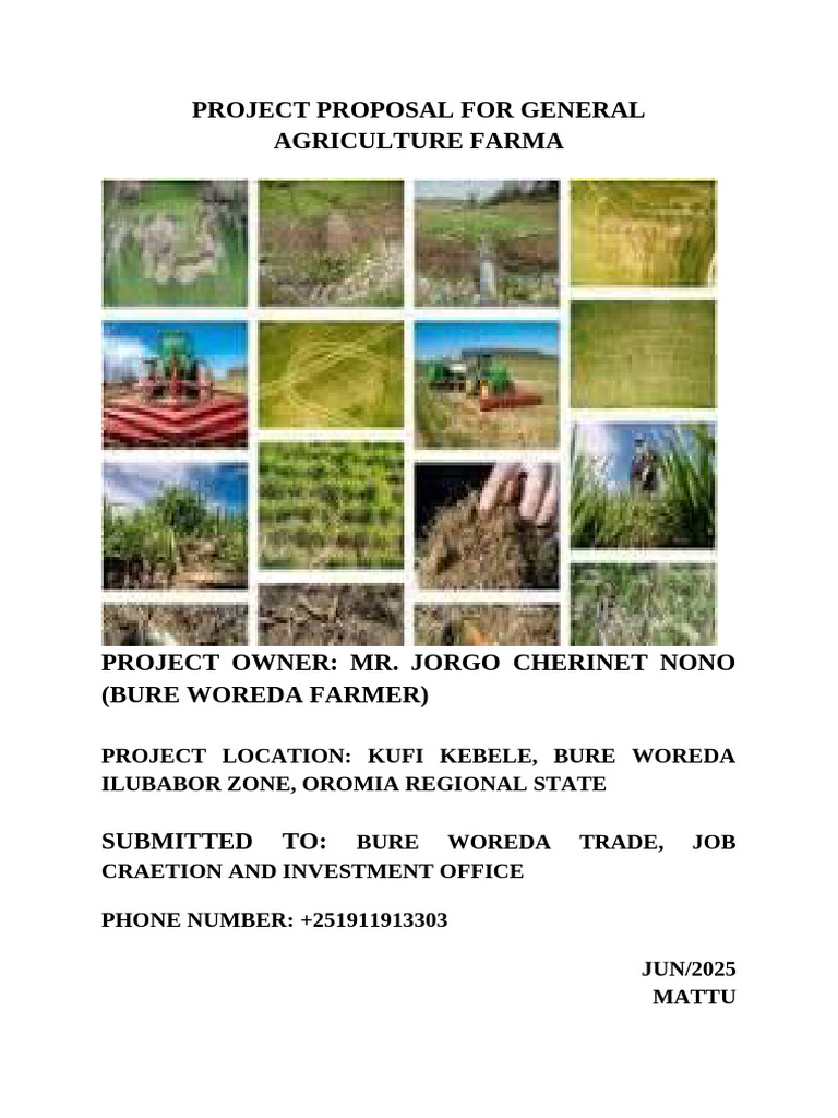General Agriculture Project Proposal | PDF