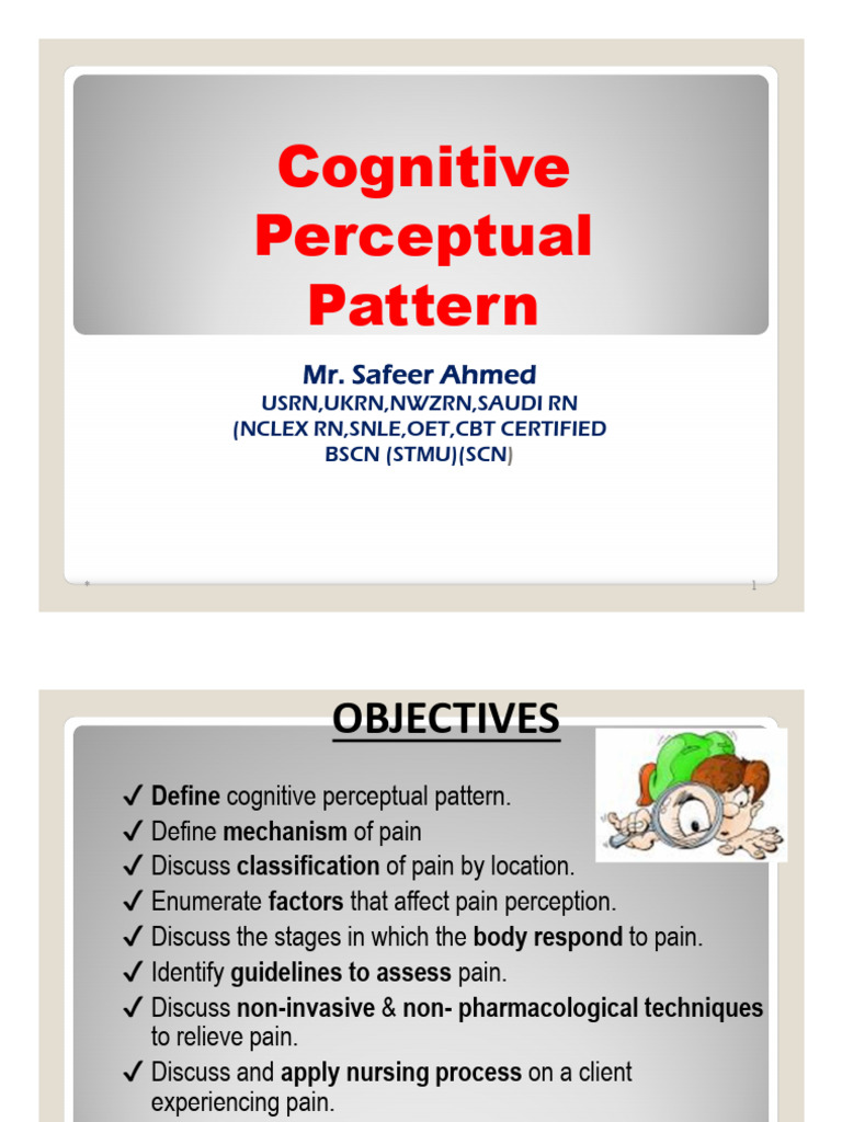 Understanding Cognitive Perceptual Patterns | PDF | Pain | Perception