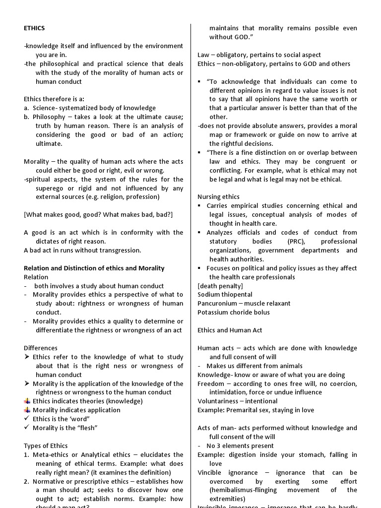Ethics | PDF | Utilitarianism | Morality
