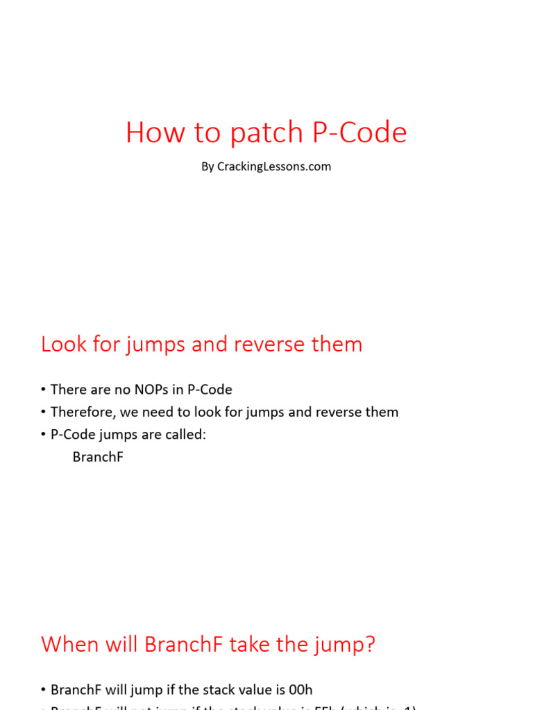 163 How To Patch P-Code | PDF