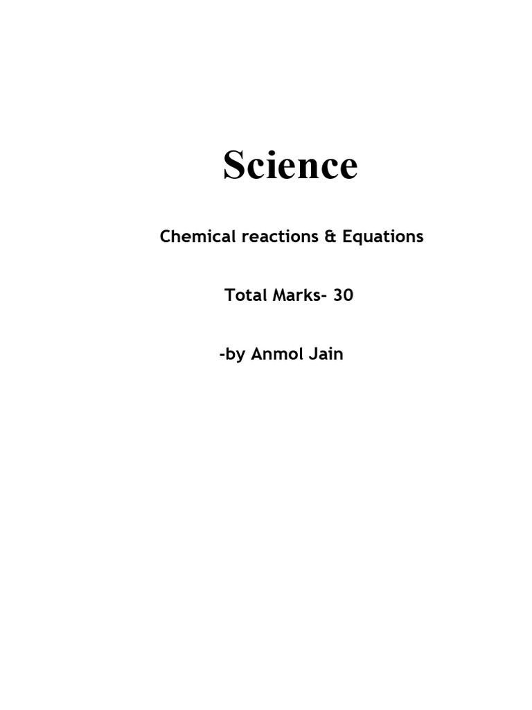 Prashuk Chemical RXN | PDF | Chemical Reactions | Redox