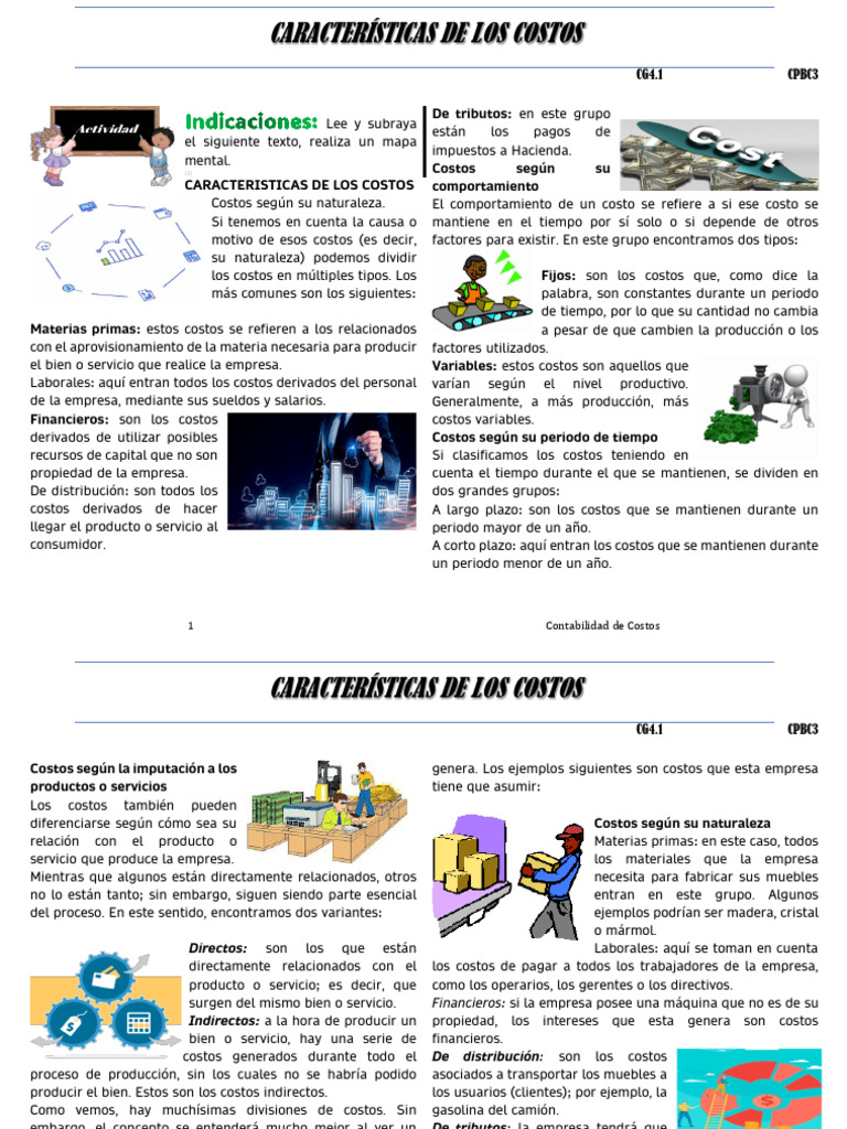 Características de los Costos Empresariales | PDF | Business | Salario