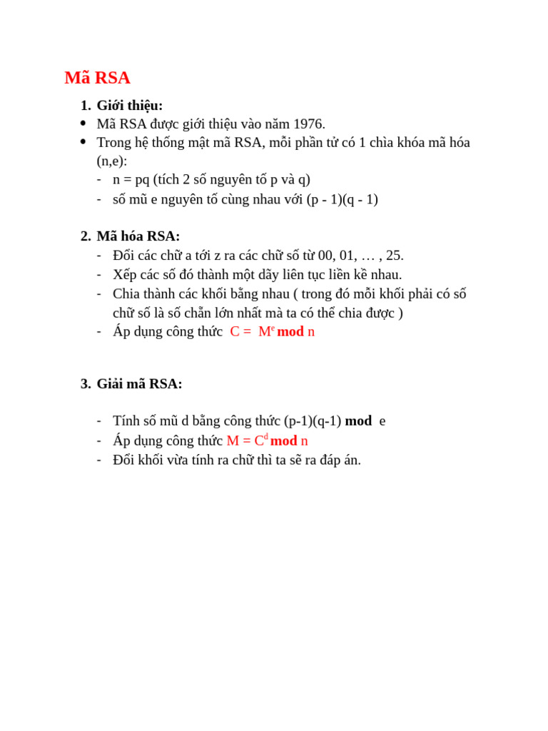 Mã RSA | PDF