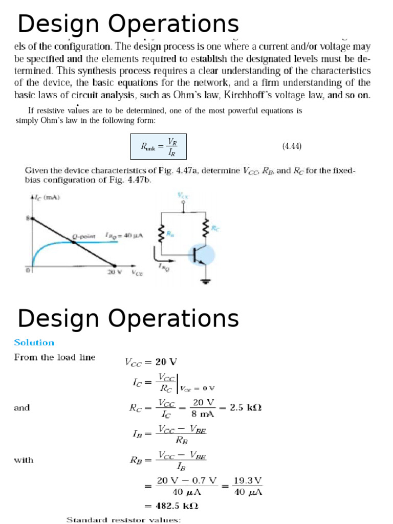 LEcture 3 BJT Design Consideration Student | PDF