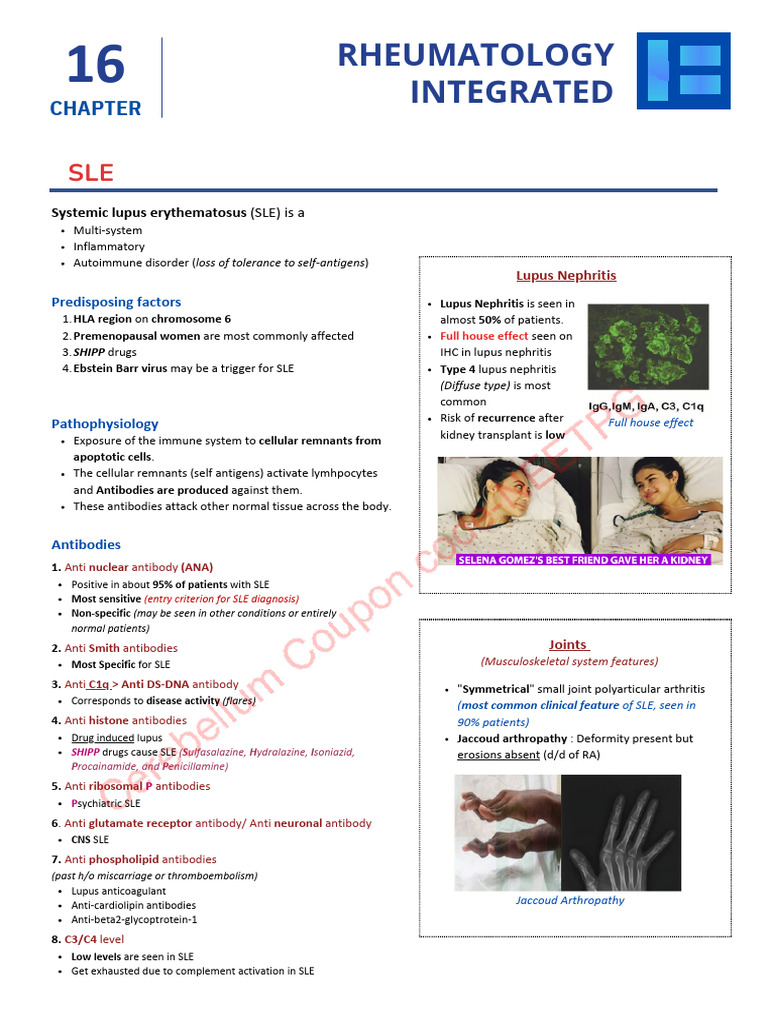 Systemic Lupus Erythematosus Overview | PDF | Gout | Rheumatoid Arthritis