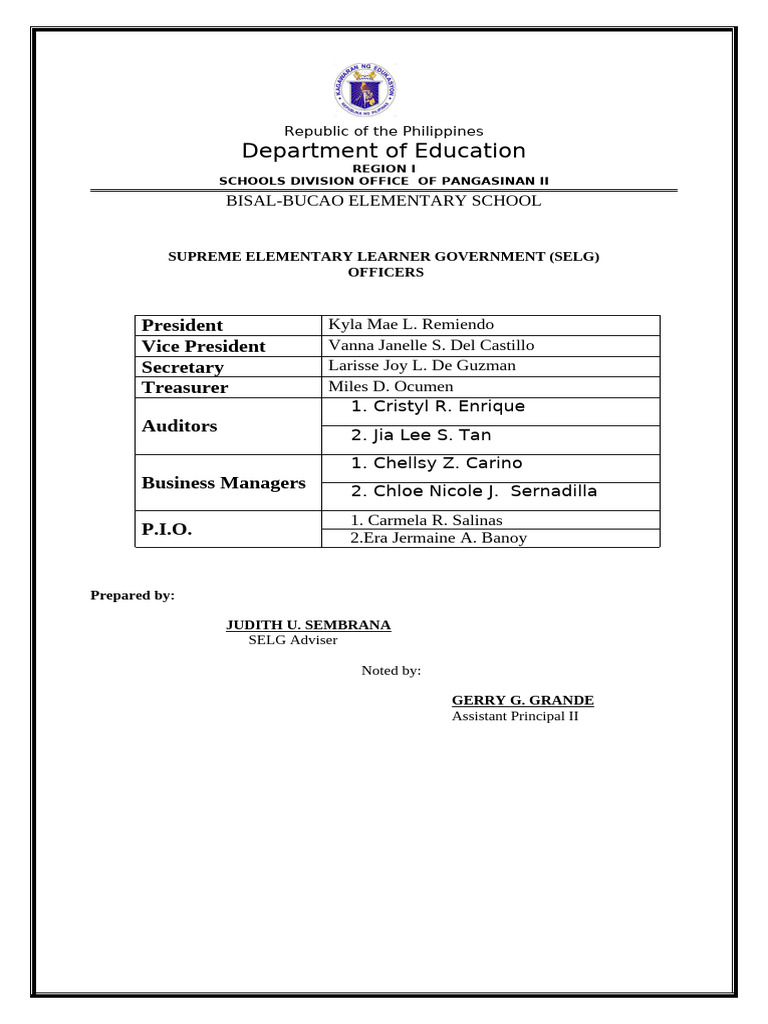 SELG Officers and Teacher's Day Celebration | PDF | Philippines