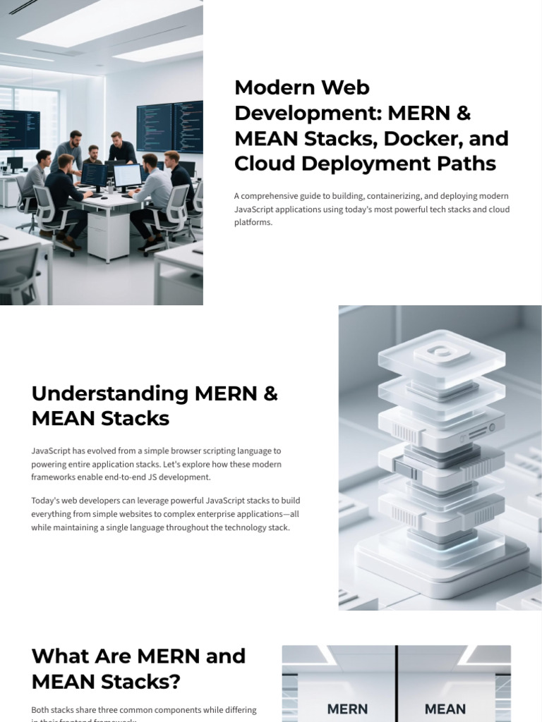 MERN & MEAN Stacks: Docker & Cloud Guide | PDF | Cloud Computing | Java ...