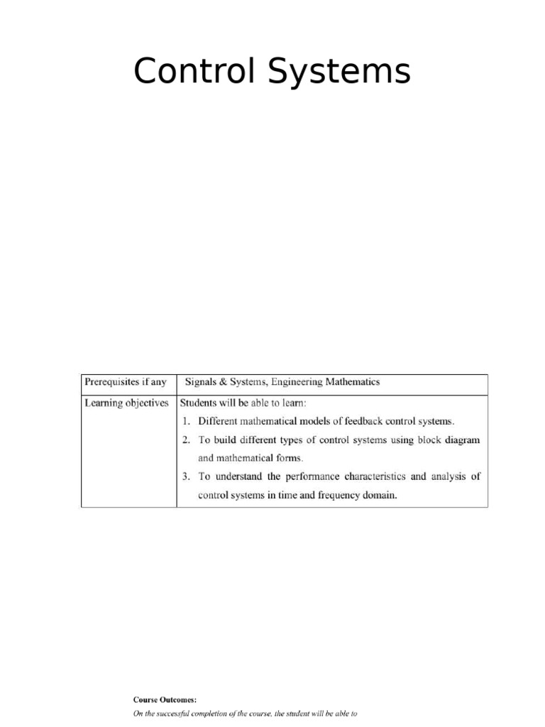 Control Systems | PDF