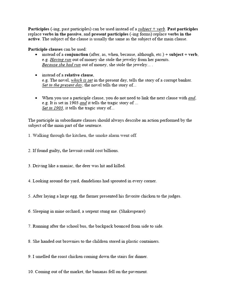 Grammar Dangling Participles | PDF