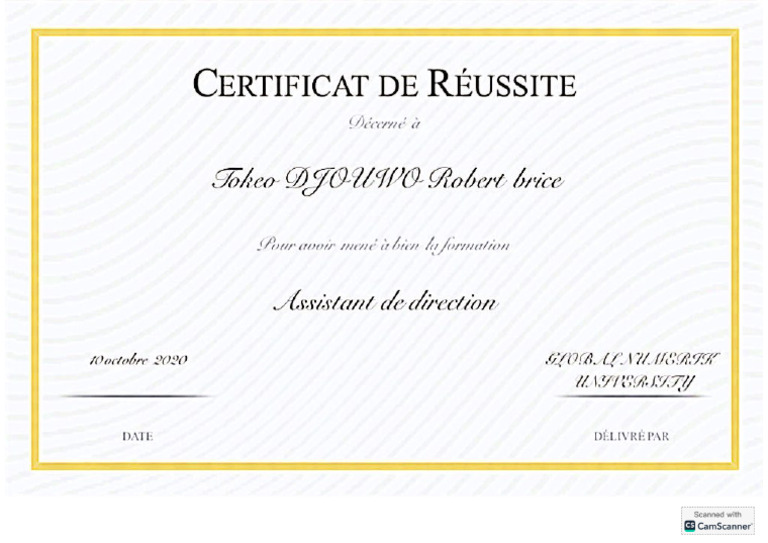 Certificat | PDF