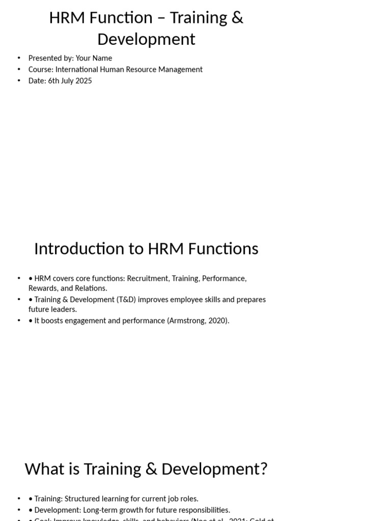 Effective Training & Development in HRM | PDF | Human Resource ...